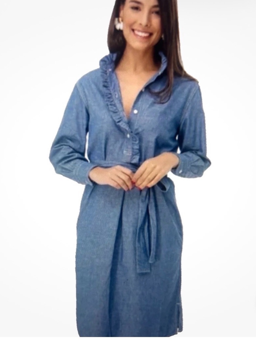 New With Tags Tory Burch Deneuve Denim Shirtdress XS - fits like a M